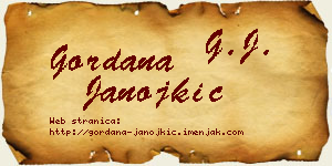 Gordana Janojkić vizit kartica